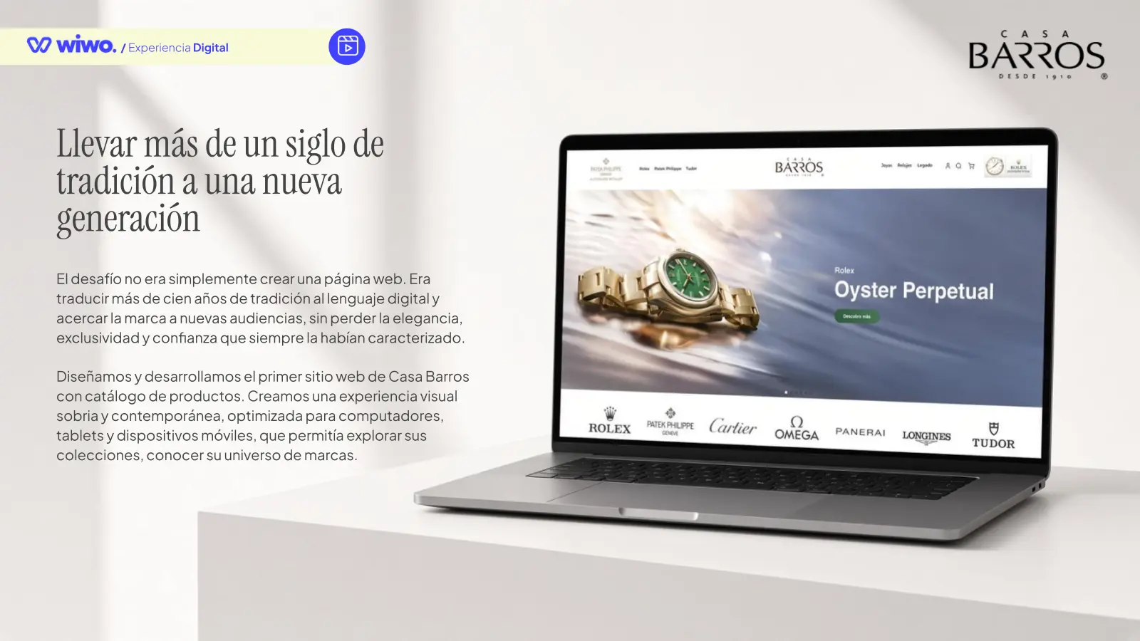 Primer sitio web con catálogo desarrollado para Casa Barros
