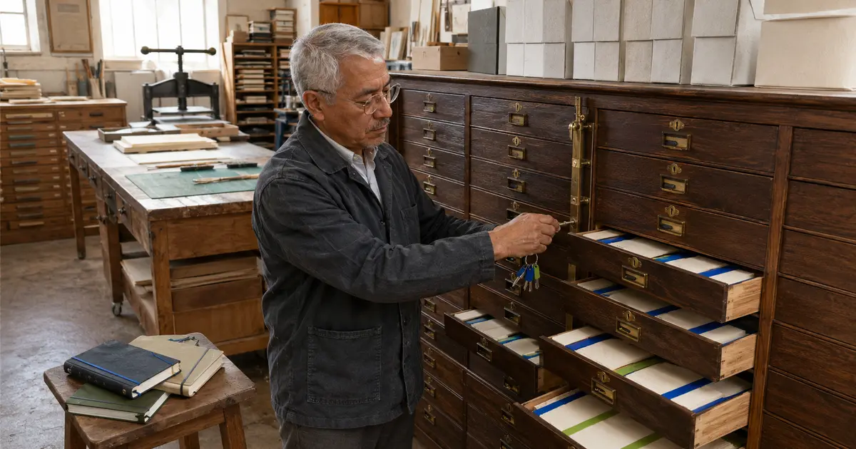 Responsable de datos protege un archivo institucional con permisos físicos