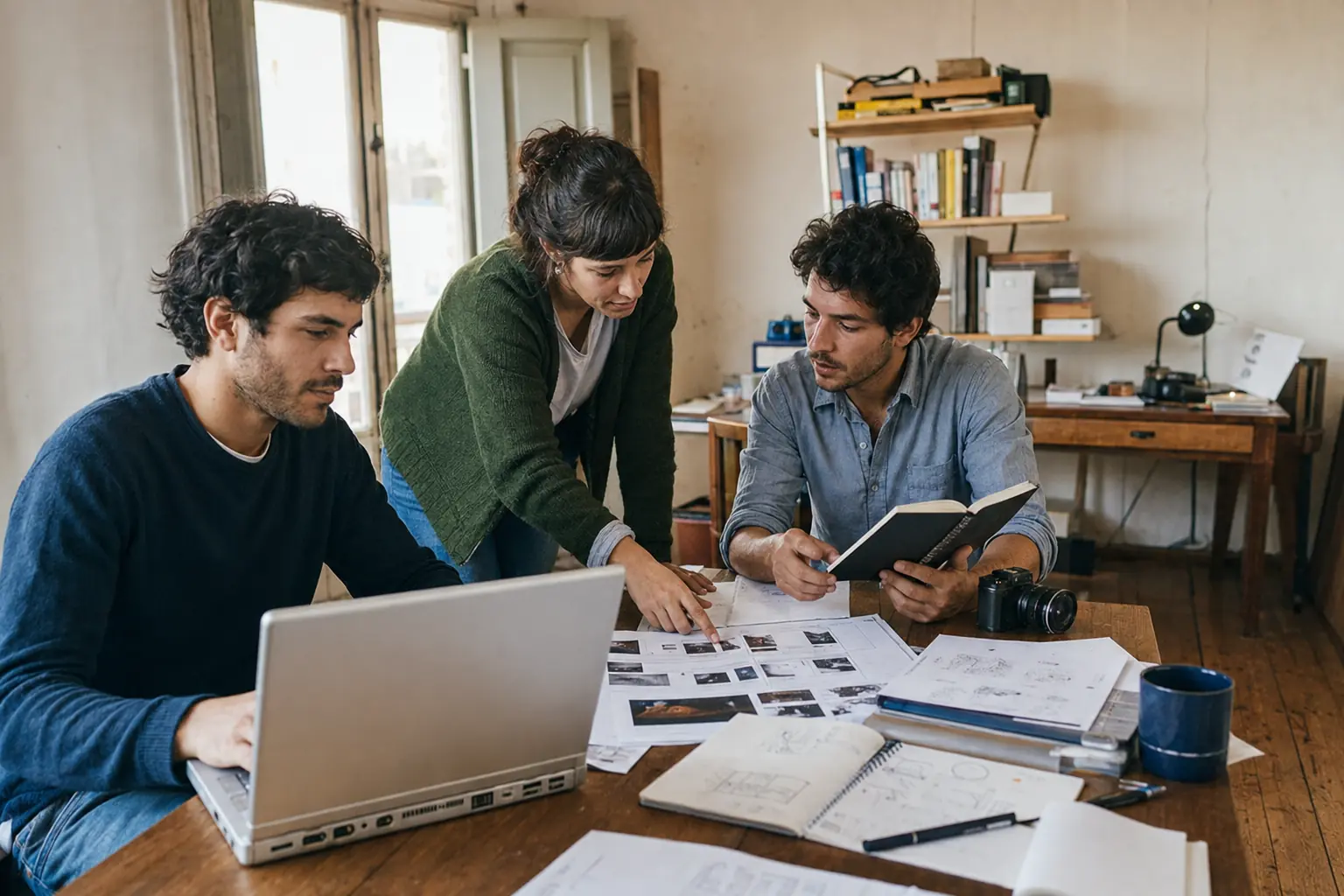 Equipo digital independiente construyendo los primeros proyectos de Wiwo en un estudio de Santiago