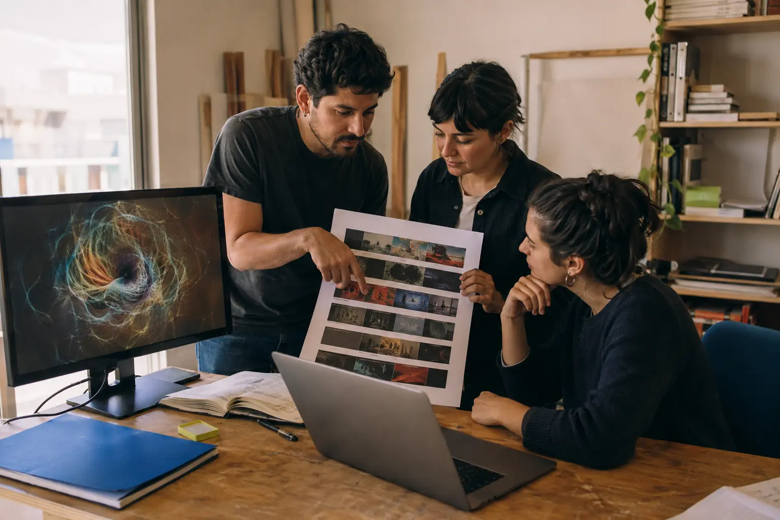 Creativos y desarrolladores integrando inteligencia artificial generativa a un proyecto real